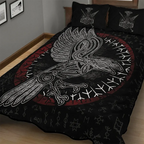 Viking Quilt Bedding Set Viking Celtic Raven Art