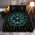 Viking Quilt Bedding Set Viking Compass Rune Guidance