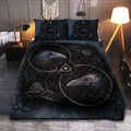 Viking Quilt Bedding Set Viking Raven Symbol
