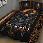 Viking Quilt Bedding Set Viking Raven Till Valhalla