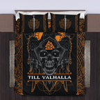Viking Quilt Bedding Set Viking Raven Till Valhalla