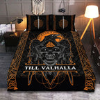 Viking Quilt Bedding Set Viking Raven Till Valhalla