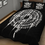 Viking Quilt Bedding Set Viking Runes for Protection