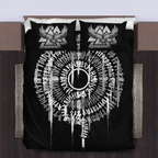 Viking Quilt Bedding Set Viking Runes for Protection