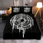 Viking Quilt Bedding Set Viking Runes for Protection