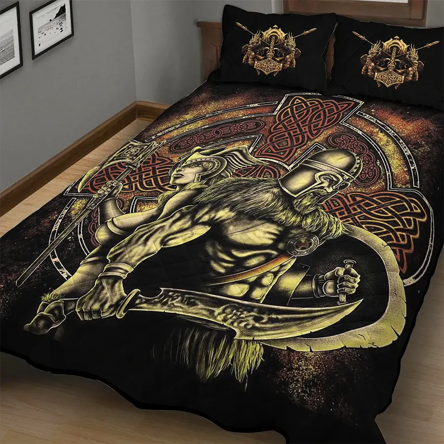 Viking Quilt Bedding Set Viking Warriors Art Legacy
