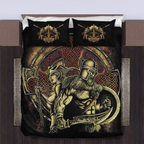 Viking Quilt Bedding Set Viking Warriors Art Legacy