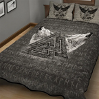 Viking Quilt Bedding Set Viking Wolf Rune Spirit