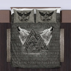 Viking Quilt Bedding Set Viking Wolf Rune Spirit