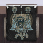 Viking Quilt Bedding Set with Viking Wolf Symbol