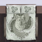 Viking Quilt Bedding Set Viking Wolf Symbol