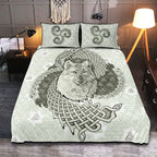 Viking Quilt Bedding Set Viking Wolf Symbol