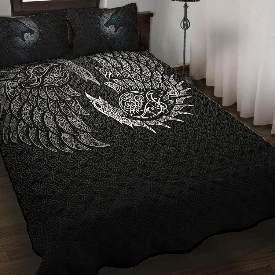 Viking Quilt Bedding Sets Viking Celtic Raven Design