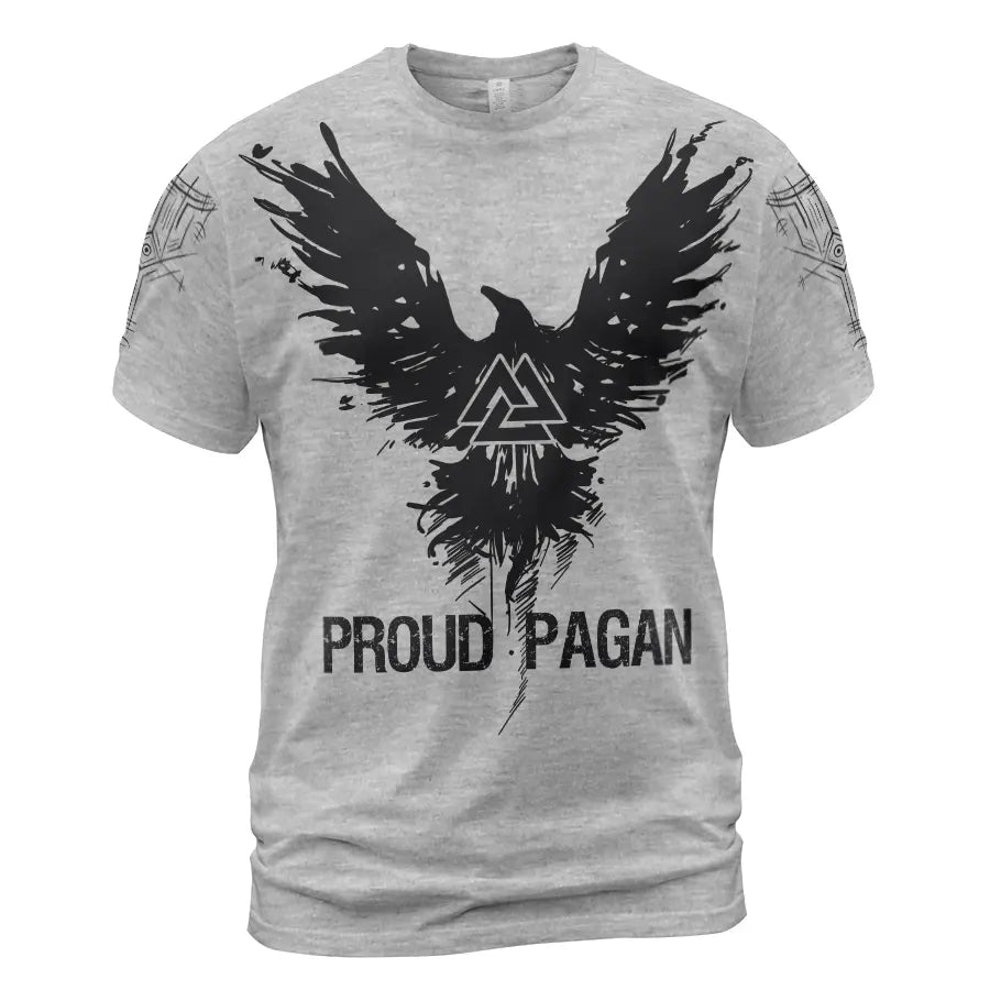 Viking Raven Valknut Proud Pagan T-Shirt