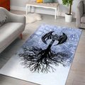 Viking Rug Axe Tree of Life Symbols