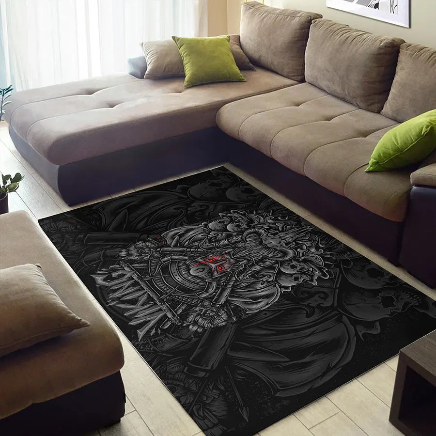 Viking Rug Bearded Viking Skull Warrior Spirit