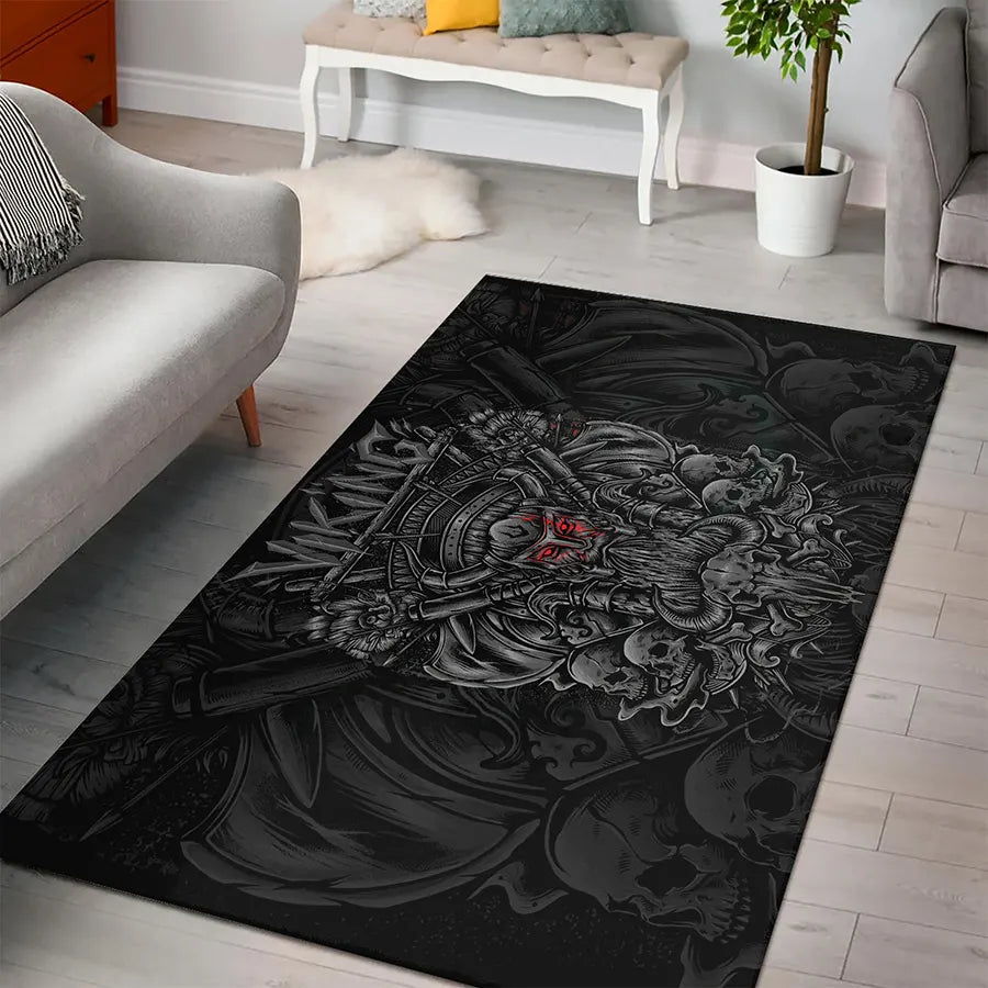 
Viking Rug Bearded Viking Skull Warrior Spirit
