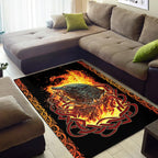 Viking Rug Fenrir Art in Flames