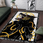 Viking Rug Fenrir Rune Art Norse Fury