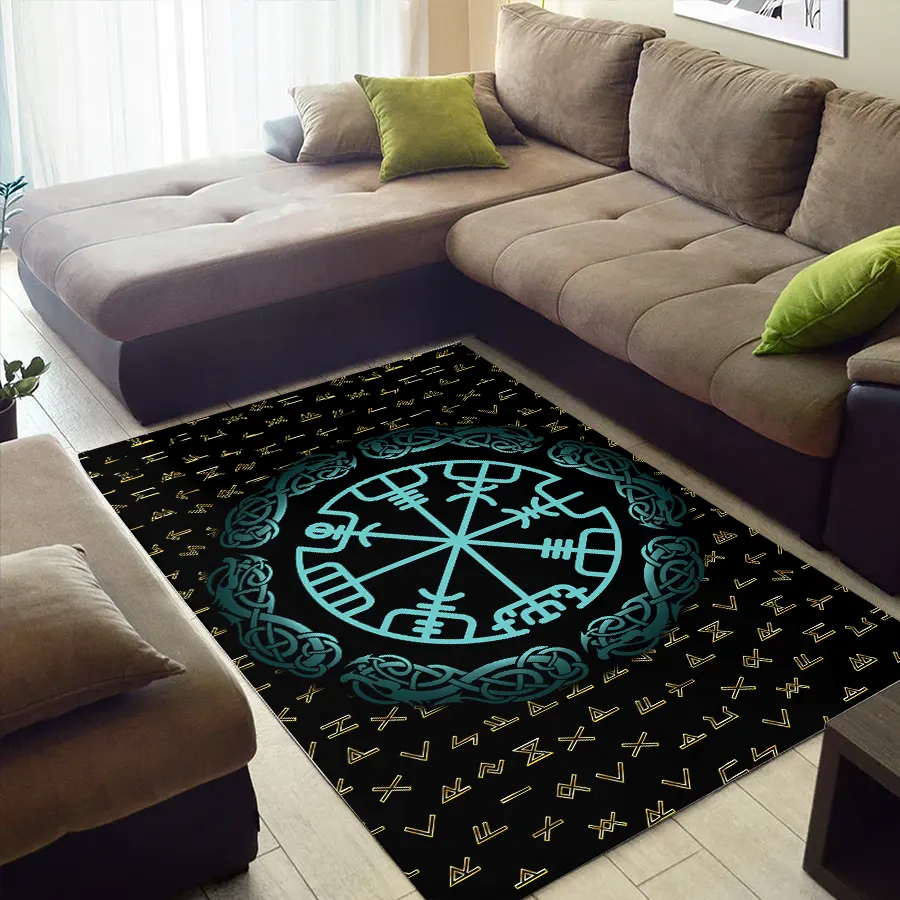 Viking Rug Norse Compass Rune Guidance