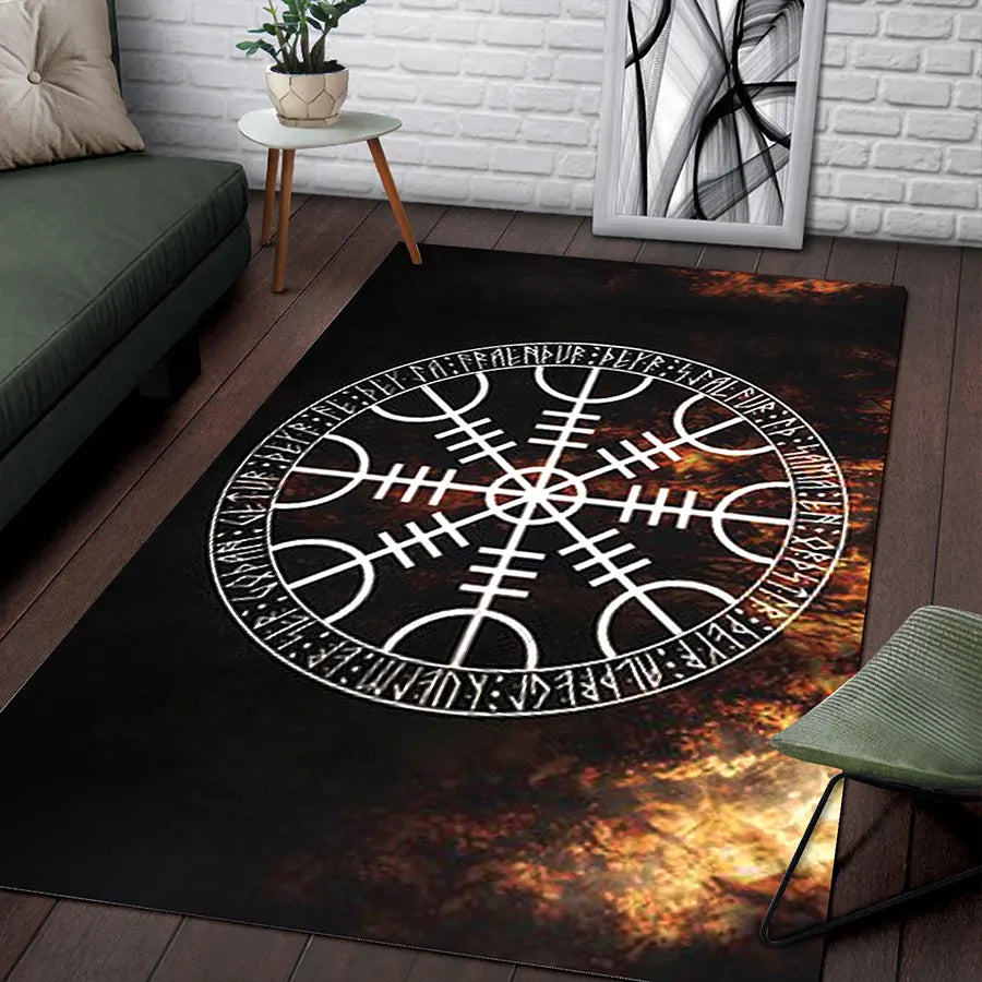 Viking Rug The Helm of Awe Norse Protection