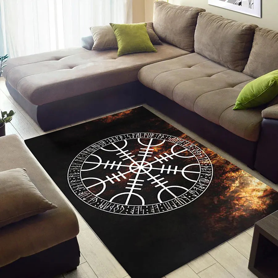 Viking Rug The Helm of Awe Norse Protection