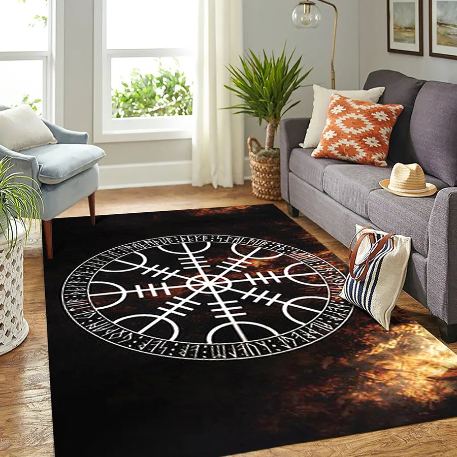 Viking Rug The Helm of Awe Norse Protection