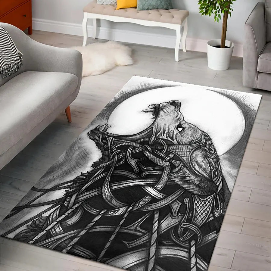 Viking Rug Viking Celtic Fenrir Art
