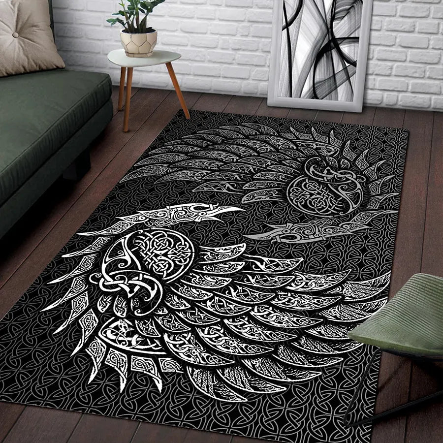 Viking Rug Viking Celtic Raven Art