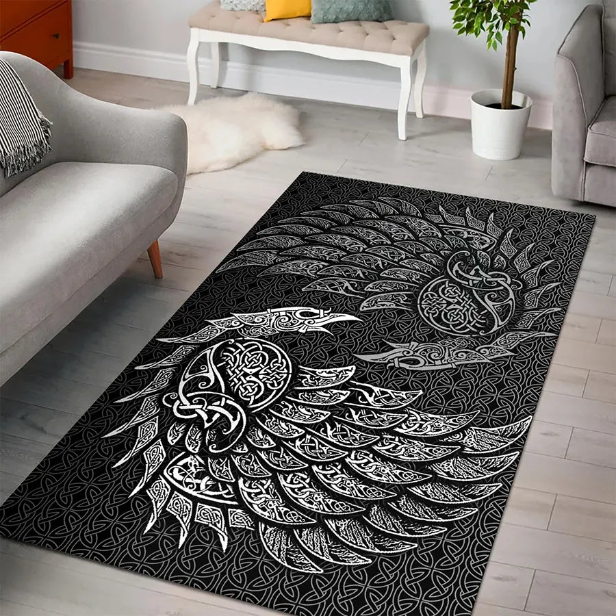 Viking Rug Viking Celtic Raven Art
