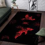 Viking Rug Viking Raven Symbol Norse Legacy