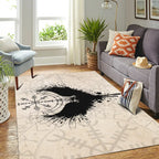 Viking Rug Viking Raven with Norse Compass
