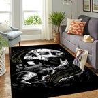 Viking Rug Viking Skull Jormungandr Drawing