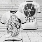 Viking Shirt Norse Wolf Design Hati and Skoll Legend