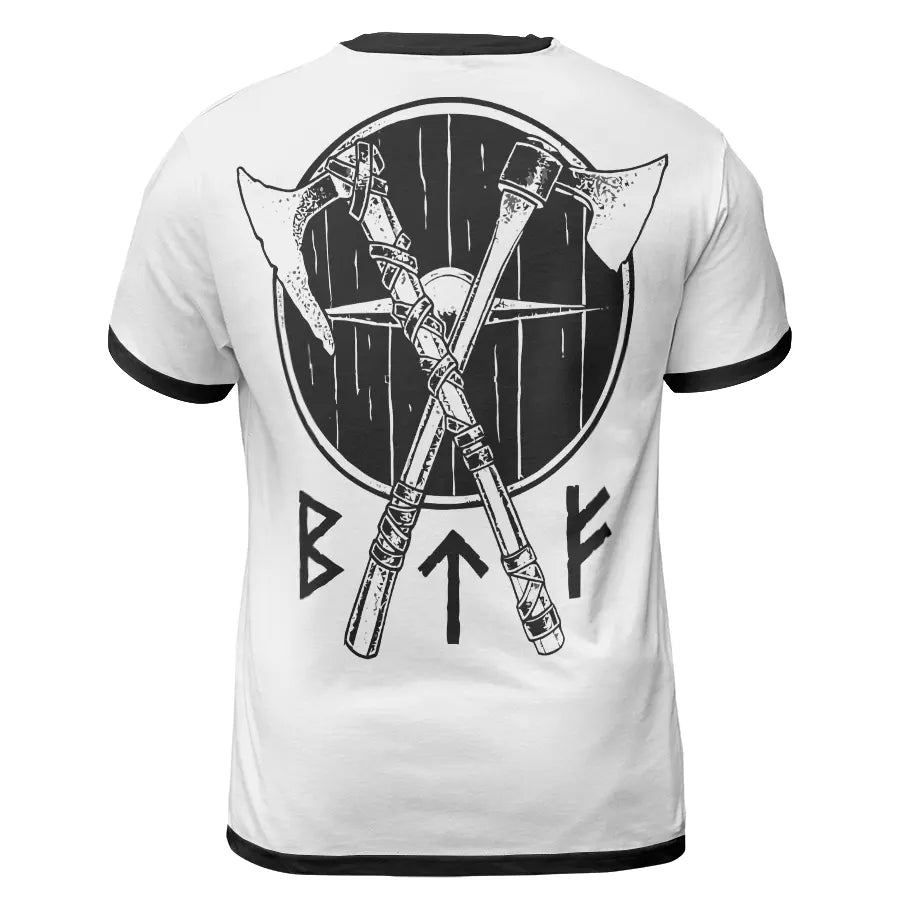 Viking Shirt Norse Wolf Design Hati and Skoll Legend