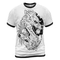 Viking Shirt Norse Wolf Design Hati and Skoll Legend
