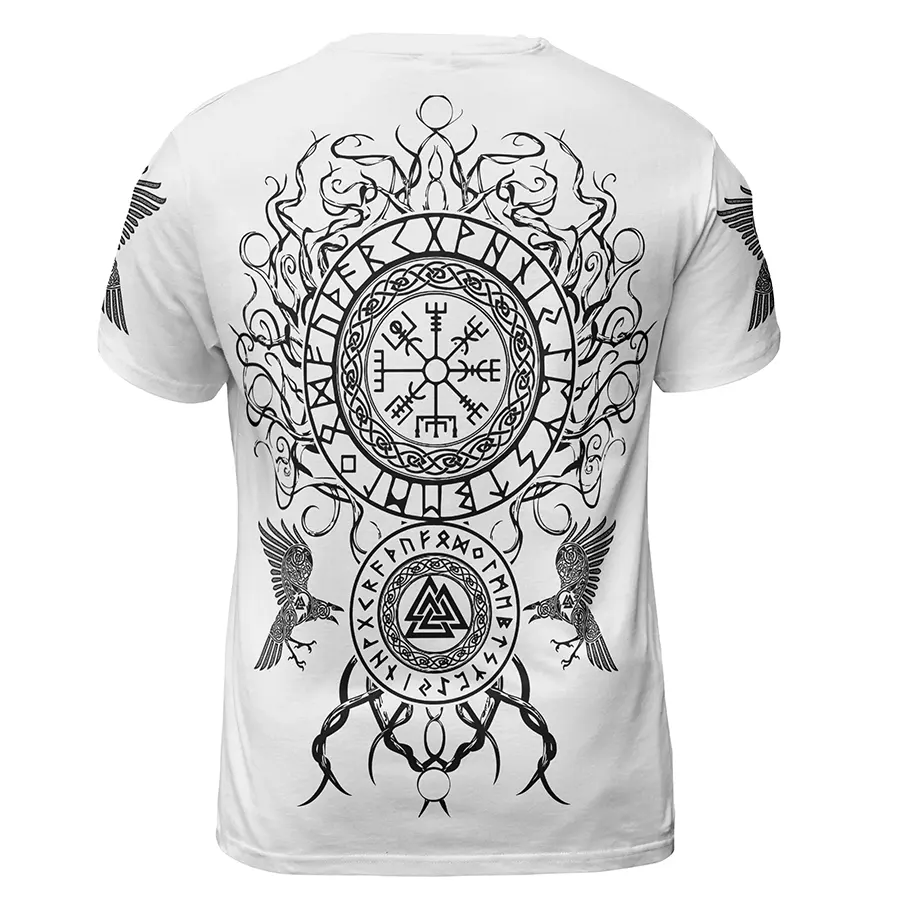 Viking Shirt Odin Norse Raven with Yggdrasil Art