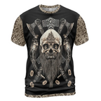 Viking Shirts For Men Viking Beards Valhalla Skull Legacy