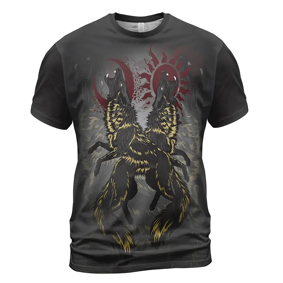 Viking Shirts Hati and Skoll Heathen Legend