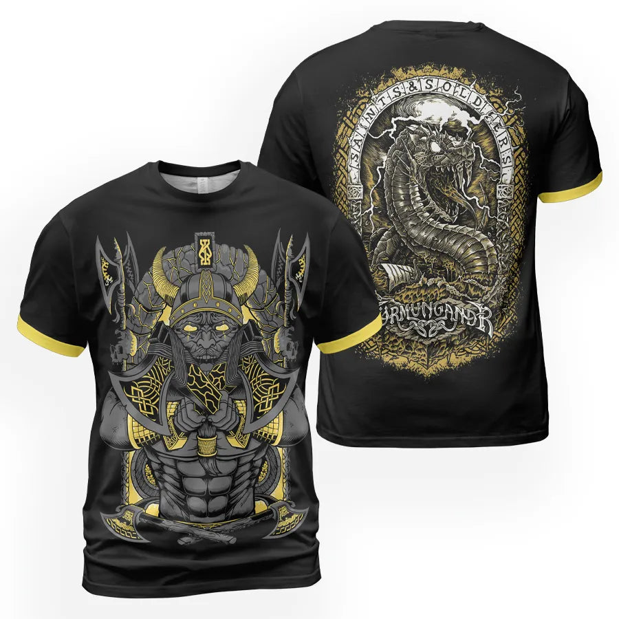 Viking Shirts Jormungandr Artwork Norse Chaos