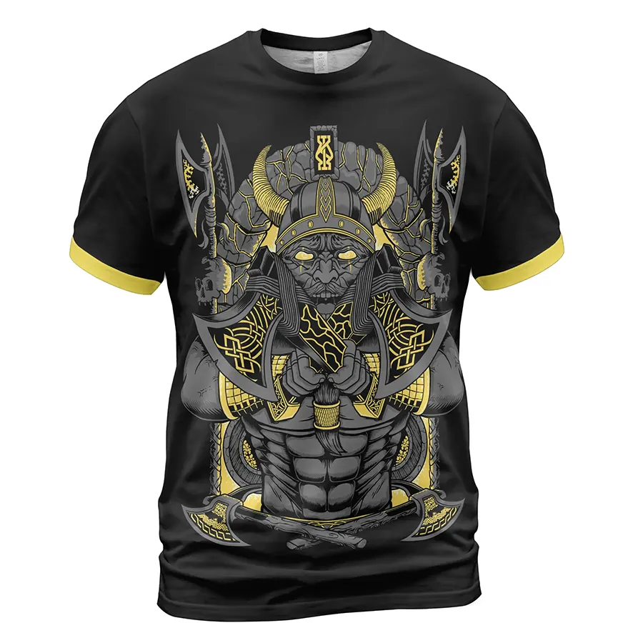 Viking Shirts Jormungandr Artwork Norse Chaos