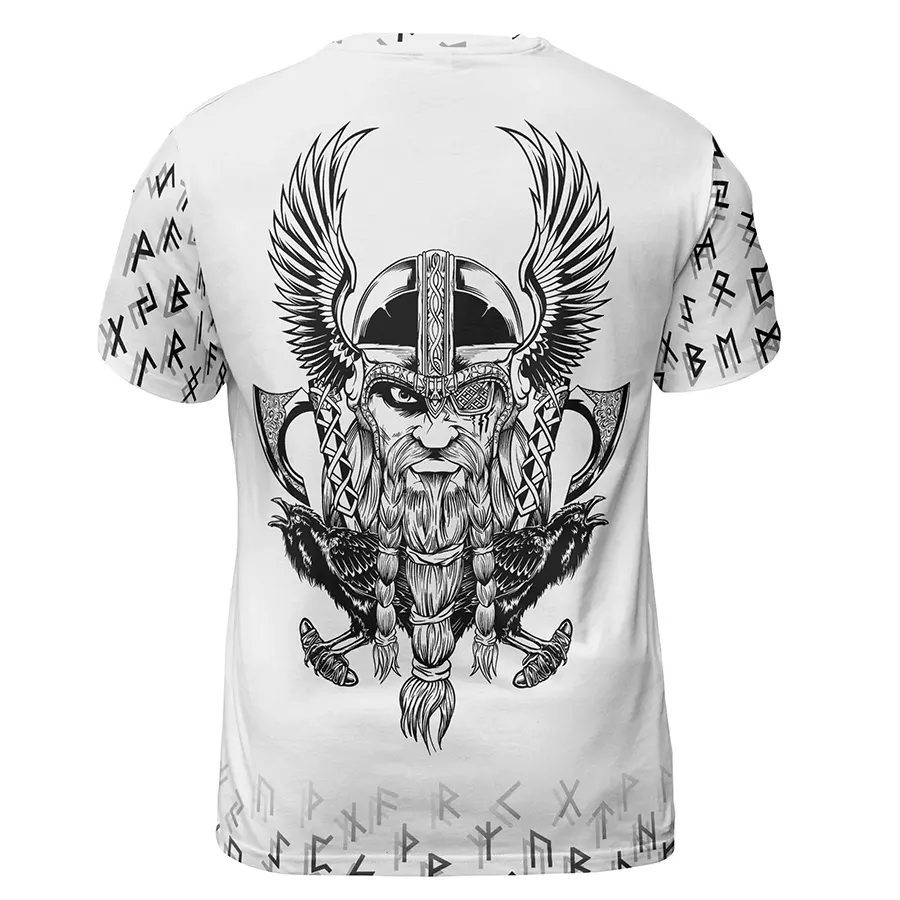 Viking T-Shirt Bear Viking with Vegvisir Symbol