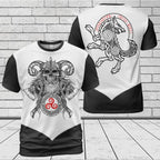 Viking T-Shirt Bearded Viking Skull Warrior Spirit