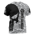 Viking T-Shirt Camo Skull Until Valhalla