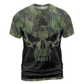 Viking T-Shirt Camo Skull Valknut Art