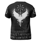 Viking T-Shirt Celtic Raven Rune Design