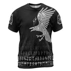 Viking T-Shirt Celtic Raven Rune Design