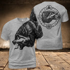 Viking T-Shirt Fenrir with Viking Wolf Symbol