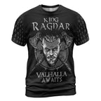 Viking T-Shirt King Ragnar Valhalla Awaits Legacy