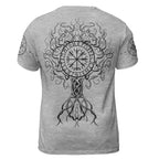 Viking T-Shirt Norse Raven Art with Hammer of Thor